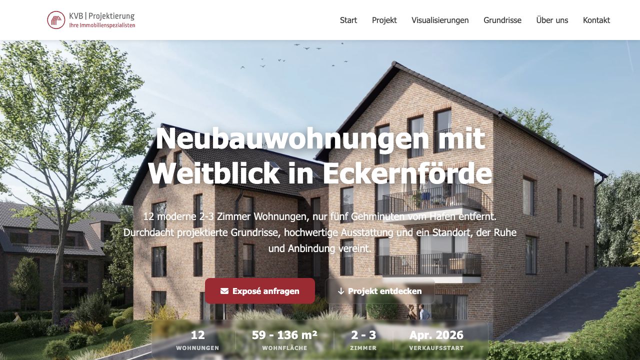 Vorschau der Website kvb-immobilien.de